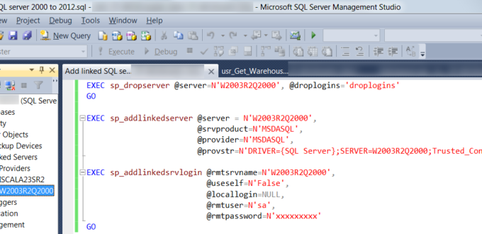 Express With Advanced Tools Add Linked Server