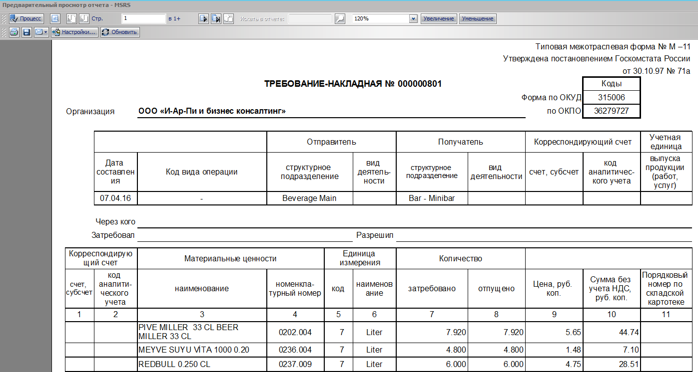 Сроки хранения требований накладных в аптеке